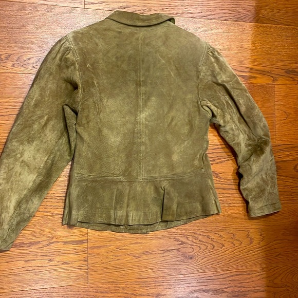 VINTAGE 80s suede jacket size 11-12 Cottage or Prairie core fall essential! - Picture 2 of 10